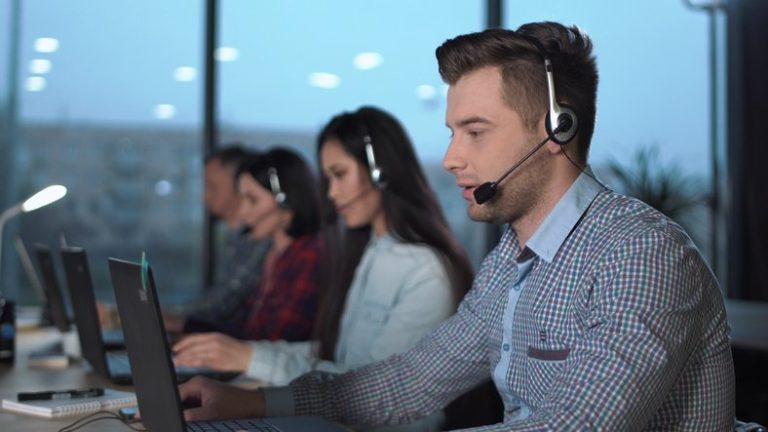 Blog 4 Young man in call center